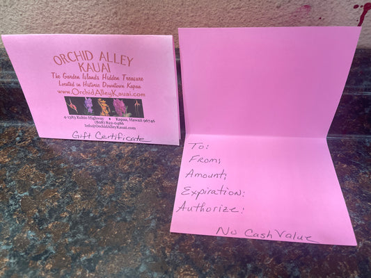 zz: Gift certificates